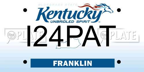 I24PAT Kentucky License Plate
