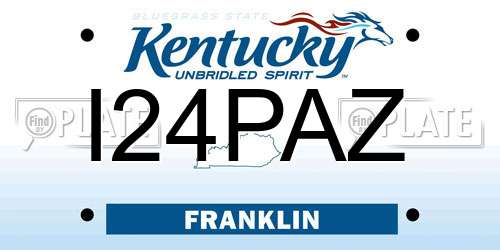 I24PAZ Kentucky License Plate