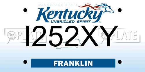 I252XY Kentucky License Plate