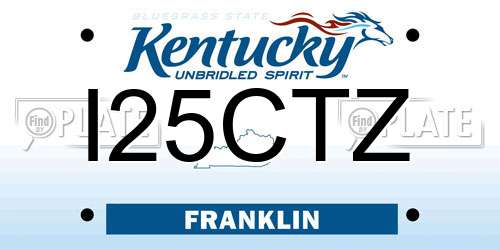 I25CTZ Kentucky License Plate