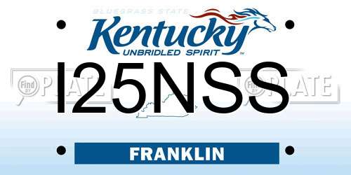 I25NSS Kentucky License Plate