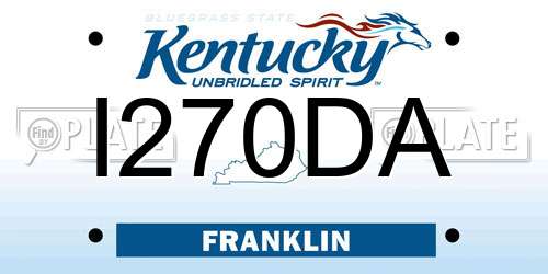 I270DA Kentucky License Plate