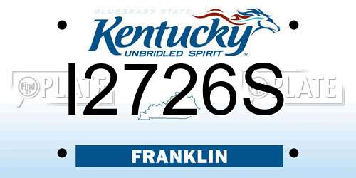 I2726S Kentucky License Plate