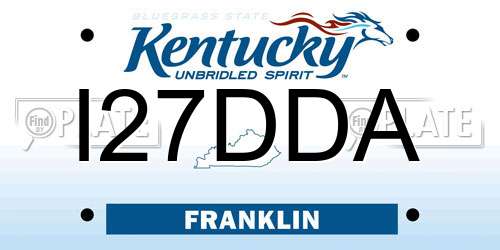 I27DDA Kentucky License Plate