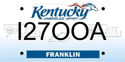 I27OOA Kentucky License Plate