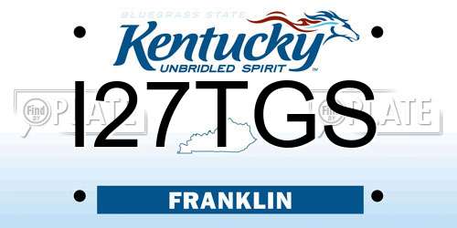 I27TGS Kentucky License Plate