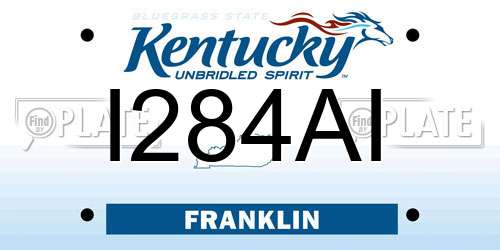 I284AI Kentucky License Plate