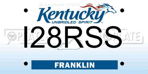 I28RSS Kentucky License Plate