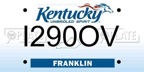 I290OV Kentucky License Plate