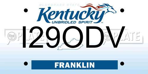 I29ODV Kentucky License Plate