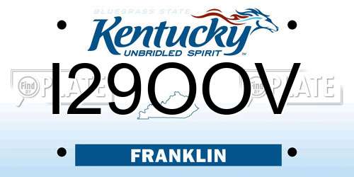 I29OOV Kentucky License Plate