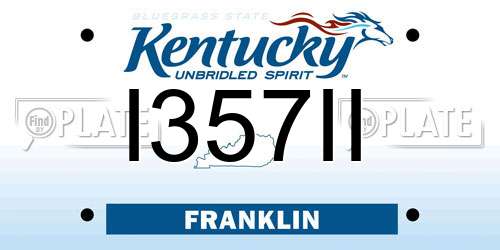 I357II Kentucky License Plate