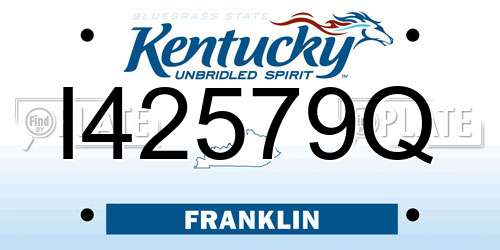 I42579Q Kentucky License Plate