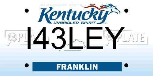 I43LEY Kentucky License Plate