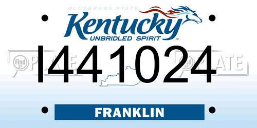 I441024 Kentucky License Plate