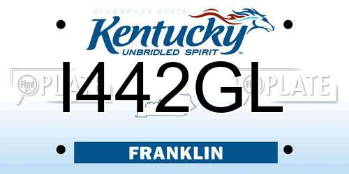 I442GL Kentucky License Plate