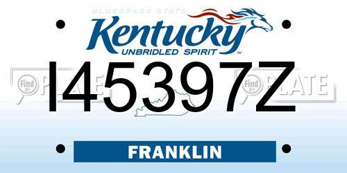I45397Z Kentucky License Plate