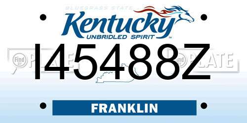 I45488Z Kentucky License Plate