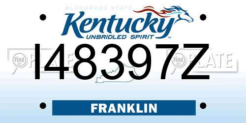 I48397Z Kentucky License Plate
