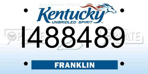 I488489 Kentucky License Plate