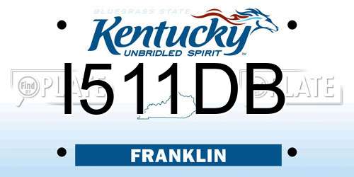 I511DB Kentucky License Plate