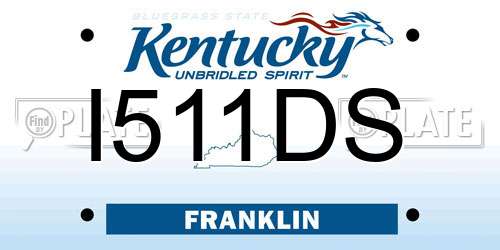 I511DS Kentucky License Plate