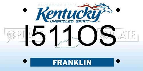 I511OS Kentucky License Plate