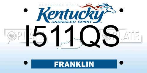 I511QS Kentucky License Plate