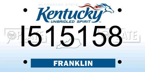I515158 Kentucky License Plate