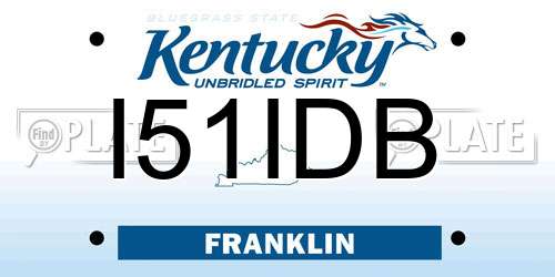 I51IDB Kentucky License Plate