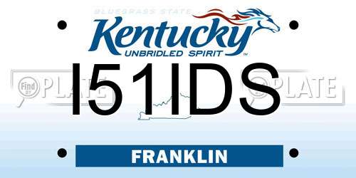 I51IDS Kentucky License Plate