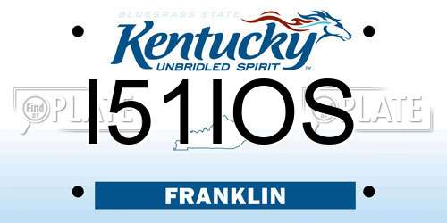 I51IOS Kentucky License Plate