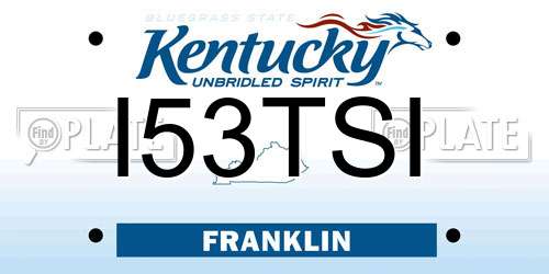 I53TSI Kentucky License Plate