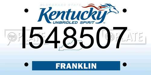 I548507 Kentucky License Plate