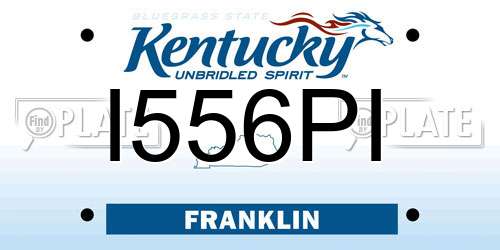 I556PI Kentucky License Plate