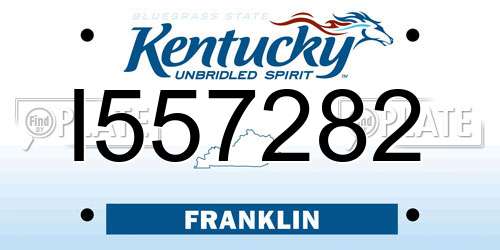 I557282 Kentucky License Plate