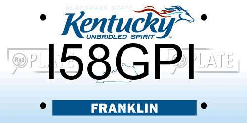 I58GPI Kentucky License Plate