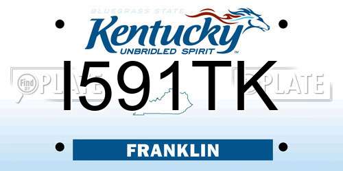 I591TK Kentucky License Plate