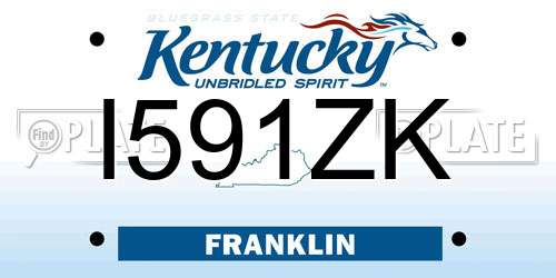 I591ZK Kentucky License Plate