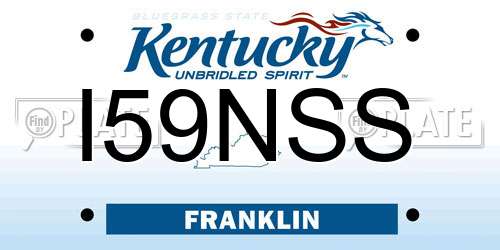 I59NSS Kentucky License Plate