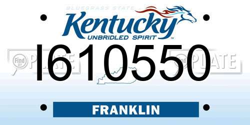 I610550 Kentucky License Plate