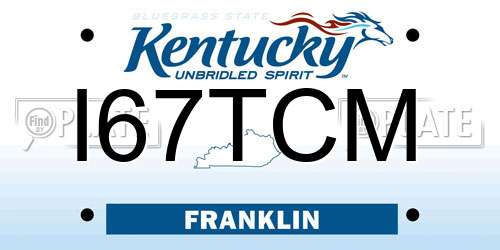I67TCM Kentucky License Plate