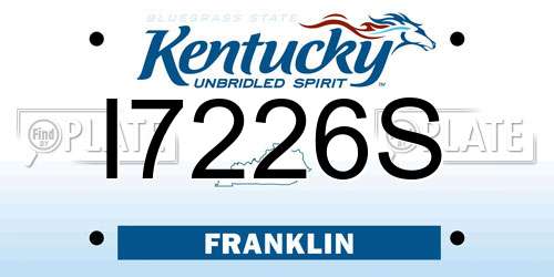 I7226S Kentucky License Plate