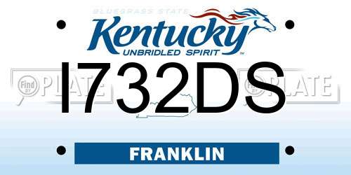 I732DS Kentucky License Plate