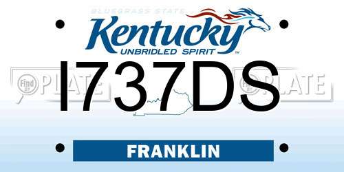 I737DS Kentucky License Plate