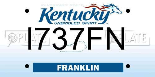 I737FN Kentucky License Plate
