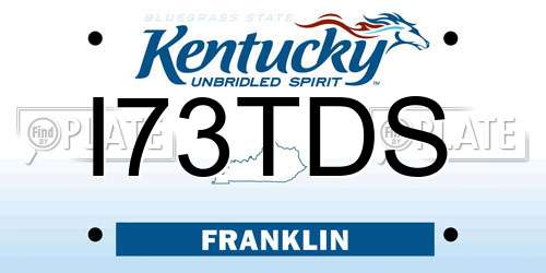 I73TDS Kentucky License Plate