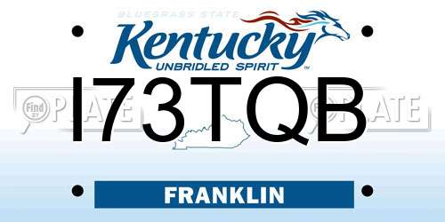 I73TQB Kentucky License Plate