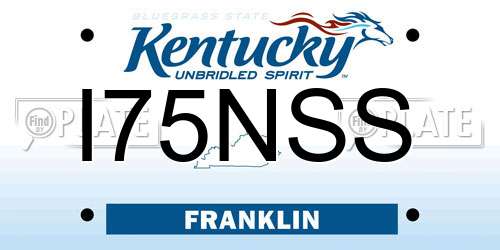 I75NSS Kentucky License Plate