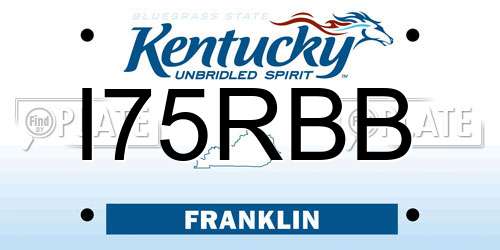 I75RBB Kentucky License Plate